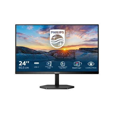 Монитор PHILIPS 24E1N3300A, 23,8" IPS FHD 1920x1080 75 Гц, HDMI, USB-C, USB-хаб