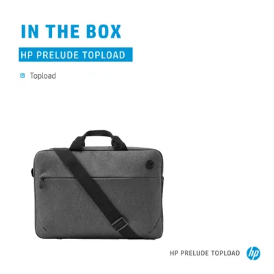 Сумка для ноутбука HP Prelude Top Load 1E7D7AA, 15.6", черная, кожзаменитель