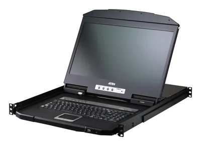 KVM-переключатель ATEN CL3708INW-ATA-RG, 8 портов USB/HDMI, 18.5" ЖК, 1U
