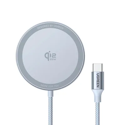 Зарядное устройство Ugreen W753 (55959) MagFlow, беспроводное, 25 Вт, USB