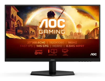 Монитор AOC 27G42E/01/00, 27" IPS, Full HD, 180 Гц, 0,5 мс MPRT