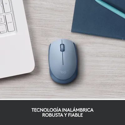 Мышь Logitech 910-006866, M171, оптическая, беспроводная, голубая