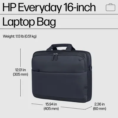 Сумка для ноутбука HP Everyday 16 Odyssey Gray (A08JWAA), до 16", 13 л