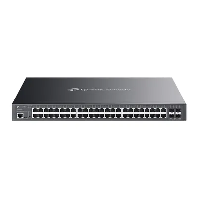 Коммутатор TP-Link SG3452XMPP Omada, L2+, 48×1GbE, 40×PoE+, 8×PoE++, 4×10G SFP+, 1U