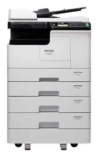 МФУ Ricoh M 2810N компактное монохромное многофункциональное устройство (МФУ) формата А3 предназначенное для малых и средних офисов. Оно сочетает в себе функции печати, копирования и цветного сканирования
