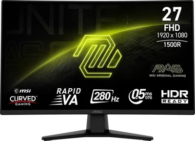 Монитор MICROSTAR 9S6-3CE31T-012, 27", VA, 1920x1080, 280Гц, изогнутый