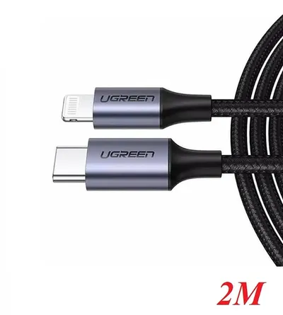 Кабель Ugreen US304 60761, USB-C — Lightning, 2 м, USB 2.0