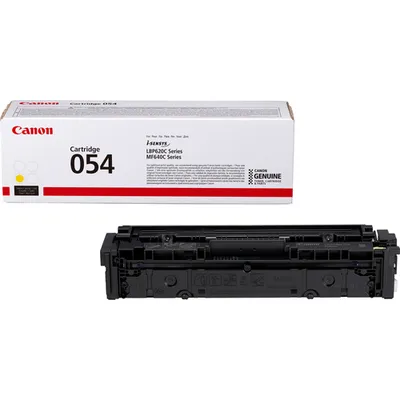 Тонер-картридж Canon 054 Y (3021C002), жёлтый, 1200 страниц, для i-SENSYS MF640/LBP620
