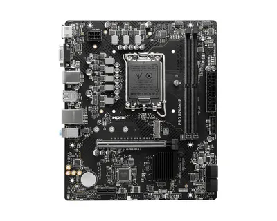 Материнская плата MSI PRO B760M-E, LGA1700, B760, 2×DDR5, Micro-ATX