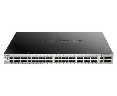 Коммутатор D-Link DGS-3130-54PS/BY/B2A, L2/L3, 48×PoE, 4×SFP+