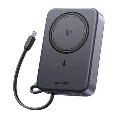 Внешний аккумулятор UGREEN PB567 (55450B), 20000 мА·ч, USB-C, беспроводная зарядка