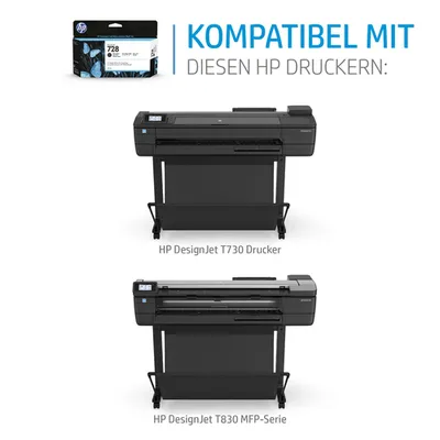 Картридж HP 728 F9J66A, пурпурный, 130 мл, для DesignJet T730/T830