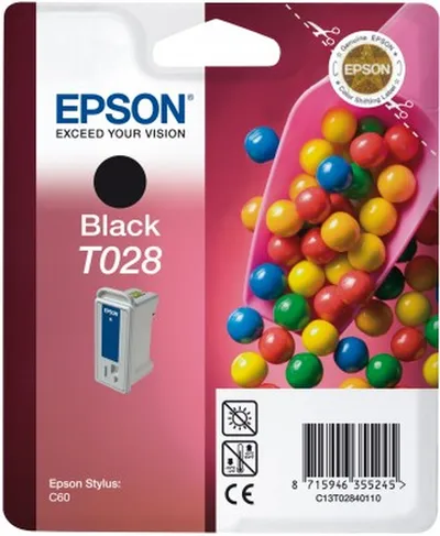 Картридж Epson C13T02840110, черный, для Stylus C60