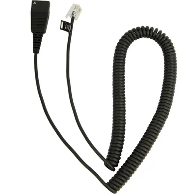 Шнур Jabra 8800-01-37 QD-RJ10, спиральный, для гарнитур Cisco/Lucent/Plantronics