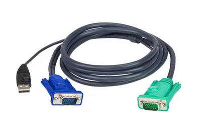 Кабель KVM ATEN 2L-5202U, USB A + HDB-15 — SPHD-15, 1,8 м