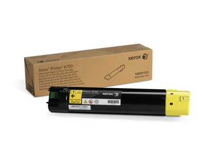 Тонер-картридж Xerox 106R01525, желтый, 12K