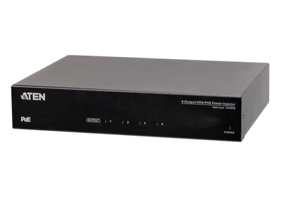 Инжектор ATEN VE44PB-AT-G, 4-портовый PoH/PoE, 150 м