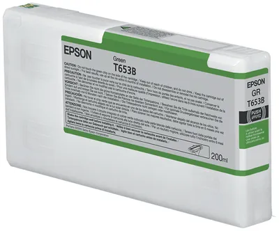 Картридж Epson C13T653B00, зеленый, для Stylus Pro 4900, 200мл