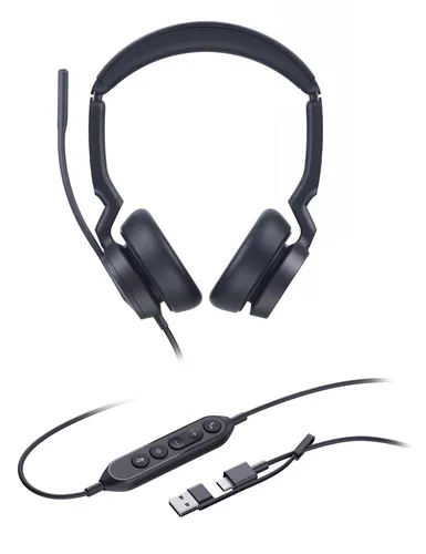Гарнитура Yealink UH46 Dual UC USB-C/A, стерео, микрофон на штанге