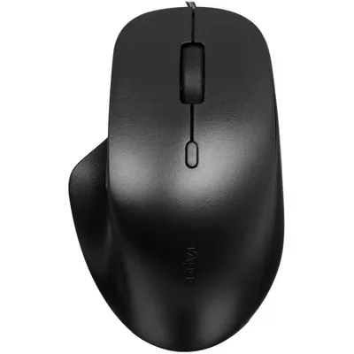 Мышь Rapoo N500, проводная, оптическая, 3600 DPI, USB, чёрная