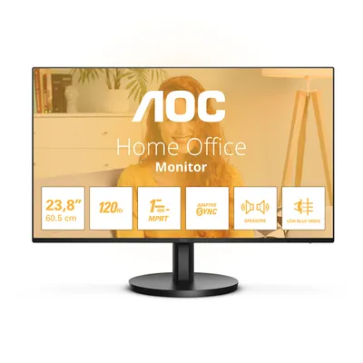 Монитор AOC 24B3QA2/01, 23.8" FHD IPS, 120 Гц, 1920×1080, VGA/HDMI
