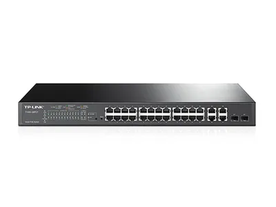 Коммутатор TP-Link T1500-28PCT, 24×100M PoE, 4×1GbE, 2×SFP, 1U