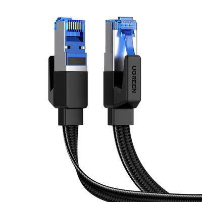 Патч-корд UGREEN NW153-80429, Cat8, F/FTP, RJ-45–RJ-45, 1 м
