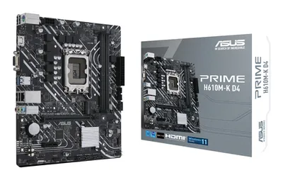 Материнская плата ASUS PRIME H610M-K D4, LGA 1700, Intel H610, micro-ATX, DDR4