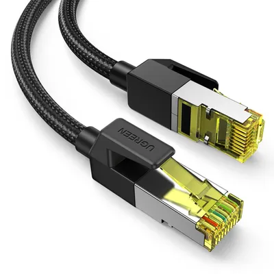 Патч-корд Ugreen NW150 80425, Cat7 F/FTP, 5 м, RJ-45, чёрный