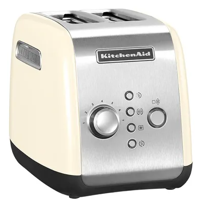 Тостер KitchenAid 5KMT221EAC, 2 ломтика, 1100 Вт, 7 уровней, кремовый