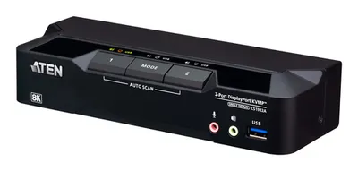 KVM-переключатель ATEN CS1922A-AT-G, 2 порта, USB 3.0, 8K DisplayPort, KVMP