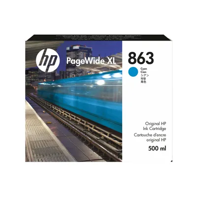 Картридж Cartridge HP 863 (F9K40A) для PageWide XL 3920/4200/4700/5200/8200 и Pro 10000, голубой, 500 мл