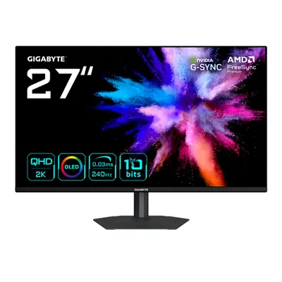 Монитор Gigabyte GO27Q24A EK, 27" QD-OLED, 2560x1440, 240Гц, 1мс