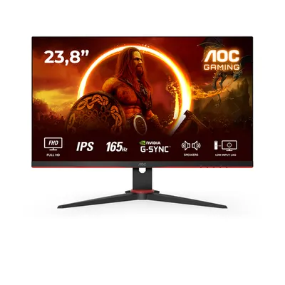 23.8" AOC 24G2SPAE черный/красный (1920x1080, 165Hz, IPS, 1ms, 250cd, HDMI, VGA, DP)