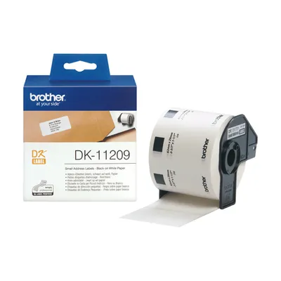 Этикетки Brother DK11209, 29×62 мм, 800 шт, черный на белом