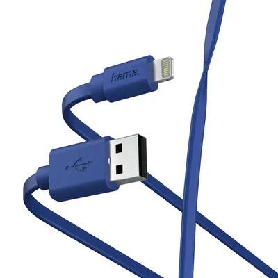 Кабель Hama 00187232, USB–Lightning, 1м, синий