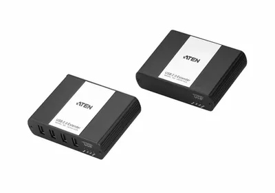 Удлинитель ATEN UEH4102-AT-G, USB 2.0 по Cat5/6/7, 4 порта, до 100 м