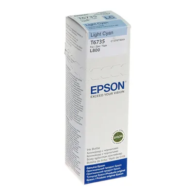 Чернила Epson C13T67354A (T6735), светло-голубые, 70 мл, для L800