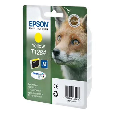 C13T12844011/C13T12844012 Картридж желтый Epson T1284 для S22/SX125 (270 стр.)