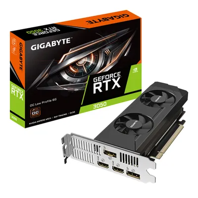 Видеокарта Gigabyte GV-N3050OC-6GL, RTX 3050, 6GB GDDR6, Low Profile