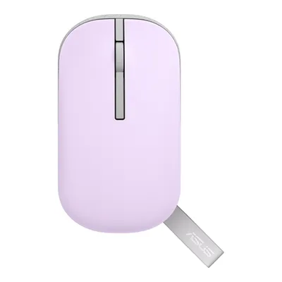 Мышь ASUS Marshmallow MD100, беспроводная, 1600 DPI, 2.4 ГГц + Bluetooth, лиловая