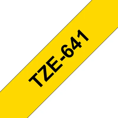 Картридж ленточный Brother TZe-641, 18мм, черный/желтый, 8м