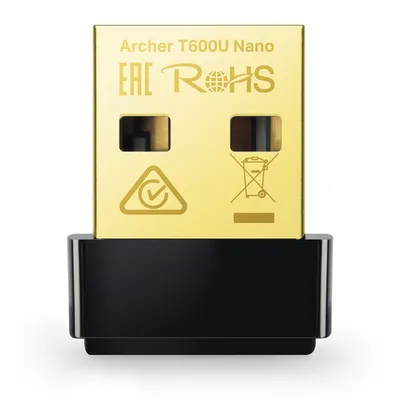Wi-Fi адаптер TP-LINK Archer T600U Nano, USB 2.0, 2,4/5 ГГц, 802.11ac