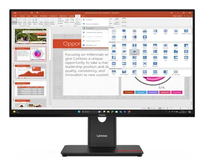 Монитор Lenovo ThinkVision T27-40, 27" FHD IPS, 120 Гц, HDMI/DP/VGA, USB-C