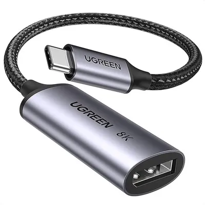 Конвертер UGREEN CM654 (15575), USB-C — DisplayPort, 8K@60 Гц, DP 1.4, 32.4 Гбит/с