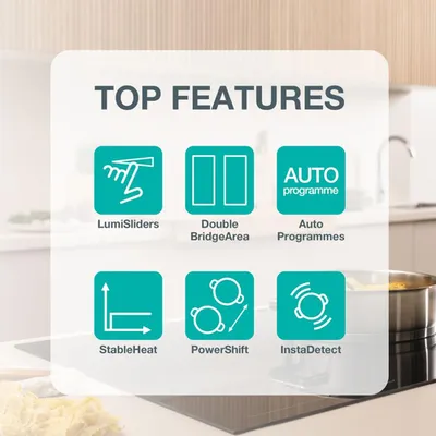 Индукционная варочная поверхность Gorenje GI6443BSCWF, 4 зоны, 7360 Вт, 60 см