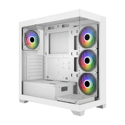 Корпус FSP M340-WA, Midi Tower, ATX/microATX/Mini-ITX, без БП, белый