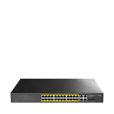 Коммутатор Cudy GS1028EPS2, 24×1GbE PoE+ 300 Вт, 2×1GbE, 2×SFP Combo, управляемый