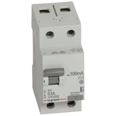 УЗО IEK RX3 ВДТ 402030, 63 А, 100 мА, 2П, AC, 2 модуля