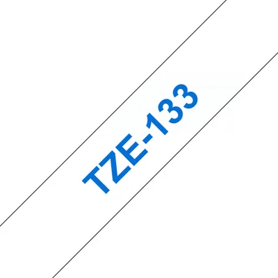 Лента этикеточная Brother TZe-133, 12 мм, синий на прозрачном